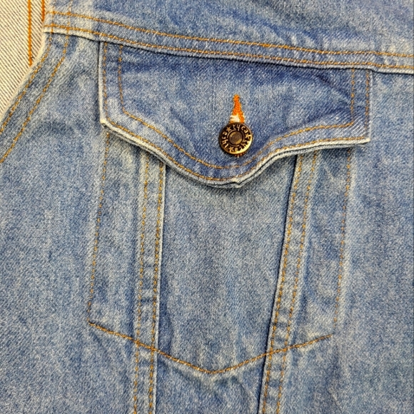 Vintage 80s Chicago B.L.U.E.S. Denim Vest XXL – Union Made USA – Cut-Off A41 - Picture 6 of 13